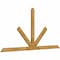 Ekena Millwork Saratoga Rough Sawn Timber Gable Bracket, Western Red Cedar, 96"W x 48"H x 2"D x 4"F, 12/12 Pitch GBW096X48X0204SAR00RWR - alternate 4